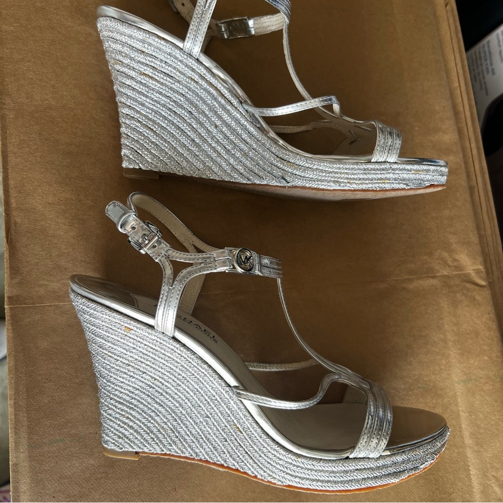 Michael Kors Michael Ankle Strap Platform Wedge Sandals - Picture 11 of 11
